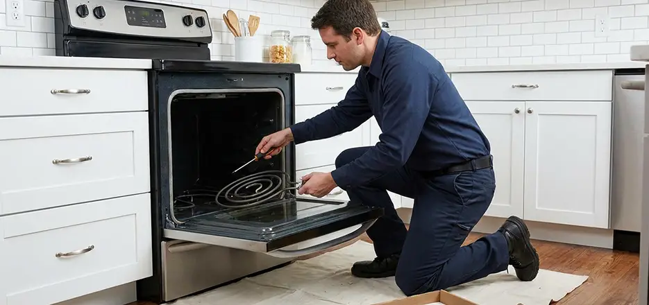 Oven Lower Heating Element Replacement in Medford